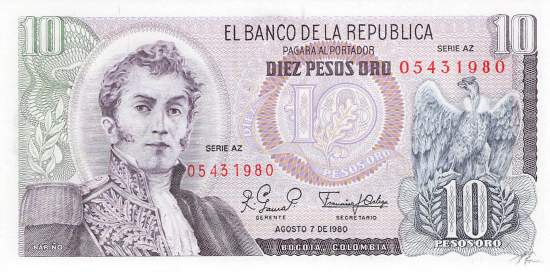 10 Pesos 7.8.1980